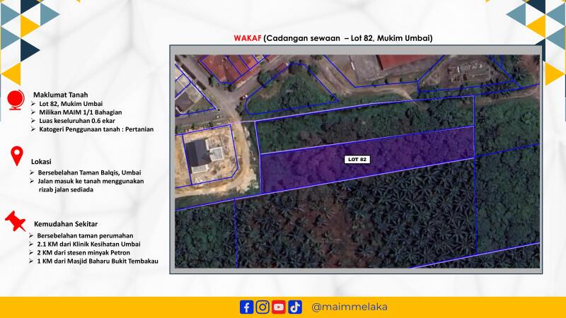 LOT 82, MUKIM UMBAI  , MERLIMAU 77300